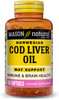 Mason Natural Cod Liver Oil Plus Vitamin A & D3 - Healthy Heart and Brain Function, Improved Immunity, Supports Overall Health, 100 Softgels