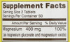 Mason Vitamins Magnesium 200 mg Tablets,100 Count