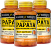 Mason Natural Papaya Digestive Enzyme Complex - Healthy Digestive Function, Promotes Nutrient Absorption, Peach Flavor, 100 Chewables (Pack of 3)