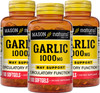 MASON NATURAL Garlic Oil 1000 mg, Healthy Heart, Supports Circulatory Function, Improved Cardiovascular Health, 100 Count, Pack of 3