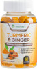 Turmeric Ginger Gummies for Best Absorption, Joint Support, Natural Immune Support, Nature's Turmeric Supplement, Vegan Friendly Vitamins for Men and Women - 60 Gummies