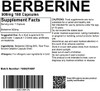 Berberine 98% 500mg 180 Capsules UK Made. Pharmaceutical Grade High Strength Supplement Metabolism Blood Sugar