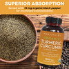 Organic Turmeric Curcumin Supplement 1,500mg (90 Tablets), Turmeric Curcumin with with Black Pepper for Superior Absorption, High Potency Standardized to 95% Curcuminoids, Joint Support