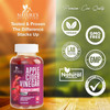 Apple Cider Vinegar Gummy Vitamins for Weight Loss & Cleanse 1000mg - Gelatin-Free, Vegan, Non-GMO, Made with Beet Root & Essential Vitamin B12 for Energy - Apple Raspberry Flavor - 60 Gummies