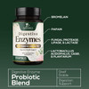 Digestive Enzymes with Probiotics, Bromelain and Papain - Gentle Digestion Support Multi-Enzyme Supplement for Women and Men - Daily Support for Gas, Bloating and Digestion, Non-GMO - 120 Capsules
