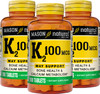Mason Natural Vitamin K2 100 mcg with Calcium - Supports Cardiovascular, Bone and Muscle Health, Promotes Calcium Metabolism, Healthy Immune System, 100 Tablets (Pack of 3) Mason Natural Vitamin K2 100 mcg with Calcium - Supports Cardiovascular, Bone and Muscle Health, Promotes Calcium Metabolism, Healthy Immune System, 100 Tablets (Pack of 3)