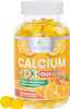 Sugar Free Calcium Gummies with Vitamin D3 - Premium Calcium Phosphate & Vitamin D Gummy Chews Support Bones & Teeth - Nature's Non-GMO Supplement, Tasty Orange Flavor, for Everyone - 120 Gummies