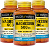 Mason Natural Magnesium 500 mg Extra Strength - Healthy Heart and Nervous System, Improved Muscle Function and Recovery, Essential Nutrient, 100 Tablets (Pack of 3)