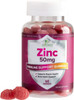 Zinc Gummies 50mg - Immune Support & Antioxidant Supplement, Delicious Natural Flavor Gummy, Vegan, Gluten & GMO-Free, Chewable Vitamin, for Adults & Kids - 60 Gummies