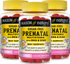 Mason Natural Sugar Free Prenatal Multivitamin with DHA & Zinc - Supports Baby's Growth and Development, for Pregnant and Lactating Women, Kosher, Banana Orange Flavor, 60 Gummies (Pack of 3)