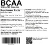 BCAA - Branch Chain Amino Acids 500mg 180 Capsules - Muscle Building and Strength gain Supplement UK Made. Pharmaceutical Grade