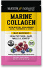 Mason Natural Marine Collagen with Biotin, Hyaluronic Acid, Turmeric and Zinc - Healthy Hair, Skin and Nails and Joints, Blueberry Pomegranate Hydrating Drink Mix, 14 Quick Dissolve Stick Packs
