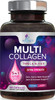 Multi Collagen Pills 1000mg - Extra Strength Hydrolyzed Collagen - Advanced Peptides Complex 5-in-1 Types I, II, III, V, X - Supports Healthy Skin, Hair, Nails & Joints Supplement - 180 Capsules