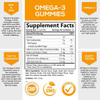 Omega 3 Fish Oil Gummies Tasty Natural Orange Flavor Extra Strength DHA & EPA, with Heart-Healthy Omega 3s, Brain Support and Joints Support, Delicious Gummy Vitamin for Men & Women - 60 Gummies