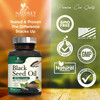 Black Seed Oil Capsules - Premium Cold Pressed Nigella Sativa Pure Black Cumin Seed Oil - Omega 3 6 9 Antioxidant Immune Support, Joint, Digestion, Hair & Skin, Gluten-Free - 120 Vegan Capsules