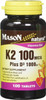 Mason Natural Vitamin K2 100 mcg Plus D3 1000 IU Tablets 100 Count per Bottle Pack of 3 Total 300 Tablets