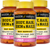 Mason Natural Body, Hair, Skin & Nails with Vitamins A, E, C and Biotin - Healthy Hair, Skin and Nails, Premium Beauty Supplement, 60 Capsules (Pack of 3)