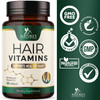 Hair Growth Vitamins with Biotin Vitamin E & C Support Thicker Hair, Premium Vegetarian, Non-GMO, for Stronger, Beautiful Skin, Hair & Nails, Hair Growth Supplement (90 Day Supply) 180 Capsules