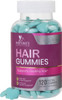 Hair Growth Vitamins Gummies with Biotin 5000 mcg Vitamin E & C, Premium Vegetarian, Non-GMO, Support for Stronger, Beautiful Hair, Skin & Nails, Women's Berry Supplement - 120 Gummy Hearts