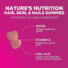 Hair Gummy Vitamins, Sugar Free with Biotin 5000 mcg, Vitamin A, B12, C, D, E, Folic Acid, Supports Hair Growth, Vegetarian Friendly, Supports Strong Beautiful Hair and Nails, Non-GMO - 120 Gummies