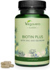 Biotin Vegavero® | with Zinc & Selenium | NO Additives | Hair Growth Supplement | 120 Vegan Capsules | Nails & Skin Support* for Men & Women