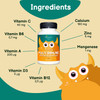 Kids Multivitamin Gummies Vegavero® | with Vitamin C, D3, B12, A, B6, Zinc, Calcium & Manganese | NO Preservatives | 100% Vegan | Immune System Support | Forest Fruit Flavour | 60 Gums