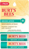 Burt's Bees 100% Natural Medicated Moisturizing Lip Balm with Menthol & Eucalyptus - 2 Tubes