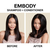 JVN Embody Volumizing Shampoo, Clean, Volume-boosting Shampoo for All Hair Types, Adds Fullness and Restores Shine, Sulfate Free (10 Fl Oz)