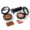 Blush-n-Glow Kit (3 PC): LAURA GELLER NEW YORK Baked Balance-N-Glow Illuminating CC Powder Foundation Tan, Retractable Kabuki Brush, Baked Blush-N-Brighten Pink Grapefruit