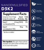 Quicksilver Scientific Nanoemulsified D3K2 - Emulsified Liquid Vitamin D3 + K2 MK7 Liposomal Supplement for Heart, Bone Health + Immune Support - Bioactive 2500IU for Enhanced Absorption (1.7oz/50ml)