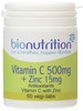 Bio Nutrition Vitamin C 500Mg + Zinc 15Mg - Antioxidant And Immune Vitamin And Mineral Combination - 60 Vegi-Tabs