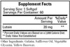 Ecological Formulas/Cardiovascular Research Lutein