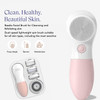 (Dusty Pink) - Vanity Planet Raedia Facial Cleansing Brush with 3 Interchangeable Brush Heads - Daily Cleansing Glowing Skin Lightweight Skin Brush Face Exfoliator Water Resistant (Dusty Pink)