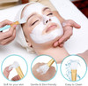 [No Plastics] SHINEYES DIY Facial Mask Mixing Silicone Bowl Set, 6 in 1 Mixing Tool Kit with Bowl Applicator Spatula Brush Liquid Powder Measuring Cup for Mask