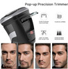 3.7V Men Electric Razor, MAX-T 2900r/min 3D Rotary Waterproof Electric Shaver for Men with Pop-up Trimmer