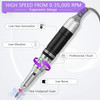 35000RPM Portable Nail Drill Machine, HoMove Professional Rechargeable Efile Nail Drill, Low Heat Electric Nail File for Acrylic Nail Natural Extension Poly Nail Gel