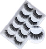 3D False Eyelashes, Faux Mink Fake Eyelashes Handmade Thick Nature Fluffy Long Eyelashes Reusable 5 Pairs