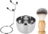 Beard Shaving Set, Professional Atainless Steel Bowl Holder Brush Shaving Tool Mustache for Men