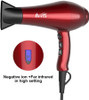 Ceramic Hair dryer with Concentrator 1875W, Professional Infrared Blow Dryer, Negative Ionic Lightweight Hairdryer Fast Drying, 3 Heat 2 Speed with Cool Shot Button