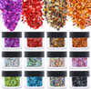 Counting Mars 12 Pcs Chunky Glitter Eyeshadow Face Body Painting Craft Nail Art for Decoration