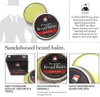 GBS Dopp Travel Bag - Horn Fusion Razor (with protective case) Sandalwood Beard Balm with Wood Pick, Oil and Face/Beard Wash