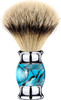 Grandslam Finest Badger Shaving Brush with Resin Handle- Engineered for the Best Shave of Your Life (Blue)