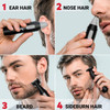 IQ Beauty Nose Hair Trimmer for Men - Electric Facial Nose Ear Hair Remover, Double Edge Stainless Steel Blades