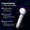 KINGDO Facial Cleansing Brush Rechargeable, For Effective Exfoliating & Massaging Face With 2 Customized Brush Heads, Reduce Oil & Blackhead, IPX7 Waterproof Wash Device, White