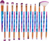 KOLIGHT Pack of 20pcs Cosmetic Eye Shadow Sponge Eyeliner Eyebrow Lip Nose Foundation Powder Makeup Brushes Sets (purple)