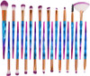 KOLIGHT Pack of 20pcs Cosmetic Eye Shadow Sponge Eyeliner Eyebrow Lip Nose Foundation Powder Makeup Brushes Sets (purple)