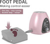 Kredioo Rechargeable 35000RPM Nail Drill Machine, Professional Electric Nail File Manicure Kits for Natural Nails and Acrylic Nails Gel Polish Remover with Foot Pedal-Rose Gold