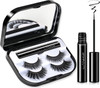 LANKIZ Magnetic Eyelash Case, Mini Magnetic Eyelashes With Eyeliner Kit, Portable False Eyelash Storage Case With Makeup Mirror, Eyelash Case Holder, Travel Lash Case Container