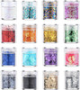 Le Fu Li Holographic Chunky Glitter 16 Colors Face Body Eye Hair Nail Festival Chunky Holographic Glitter Different Size