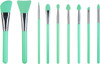 Lormay 9Pcs Silicone Makeup Brush Set. Applicators for Facial Mask, Eyeliner, Eyebrow, Eye Shadow and Lip Makeup, and UV Epoxy Resin (Mint Green)